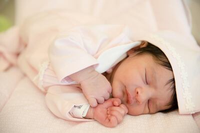 Baby Mathayel Al Menhali is the first baby born on Eid Al Adha at 4:15am.