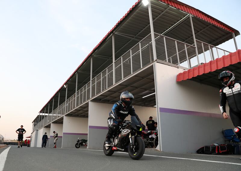 Those wishing to try out th sport can rent a bike before investing in one. At Sahara Amusement in Sharjah, riders can rent bikes for Dh250, which includes safety gear and equipment, for a 15-minute track session.