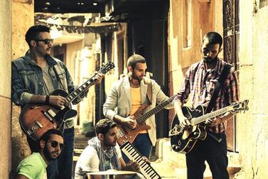 Cairokee, clockwise, from top left: Amir Eid, Adam El Alfy, Sherif Hawary, Sherif Mostafa and Tamer Hashem. Courtesy Hatem Saleh