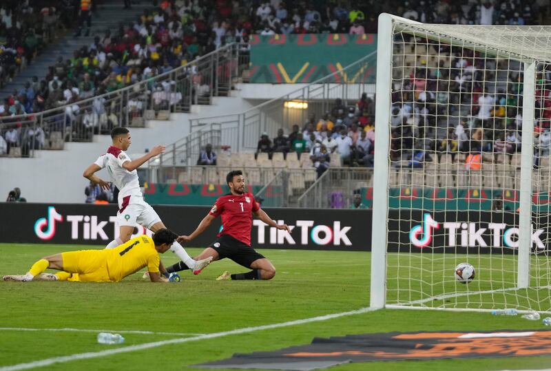 Trezeguet scores Egypt's second goal. AP