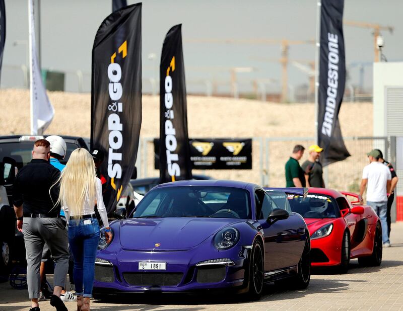 Dubai, February, 02,2019: SuperCars at the Stop & Go Supercar Day at the Dubai Autodrome in Dubai. Satish Kumar/ For the National / Story Adam Workman