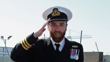 Commander Peter Evans, captain of HMS Diamond / X