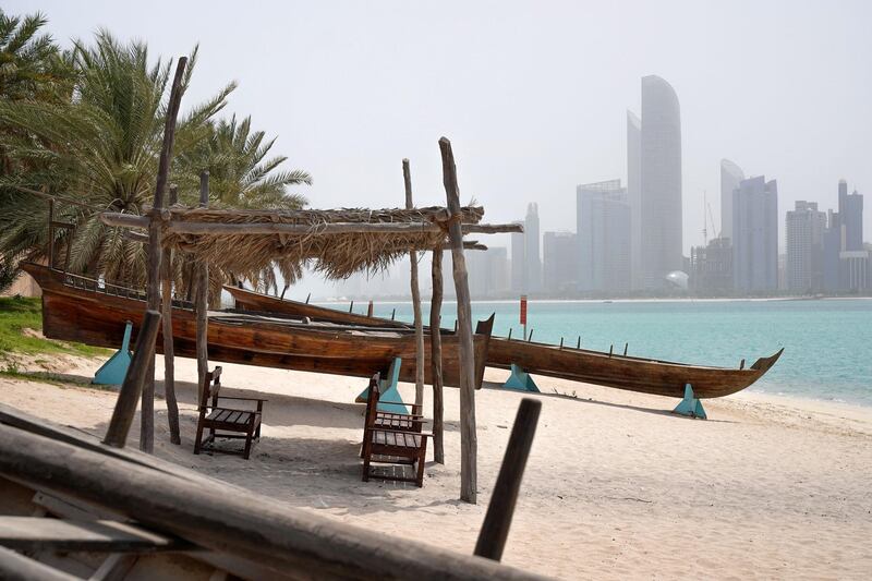 Abu Dhabi, United Arab Emirates, July 23, 2019.  Humid but slightly cooler weather at the Corniche.
Victor Besa/The National
Section:  NA
Reporter: