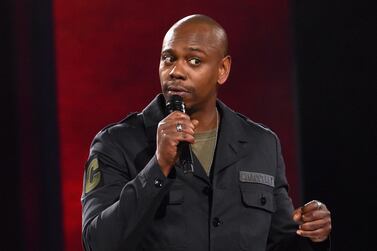 Dave Chappelle's 'Sticks & Stones' was the second most watched comedy special on Netflix in the UAE in 2019, after 'Kevin Hart: Irresponsible'. Courtesy Netflix