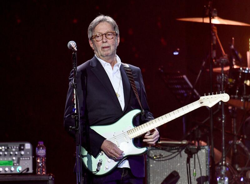 LONDON, ENGLAND - MARCH 03: Eric Clapton performs on stage during Music For The Marsden 2020 at The O2 Arena on March 03, 2020 in London, England. (Photo by Gareth Cattermole/Gareth Cattermole/Getty Images)