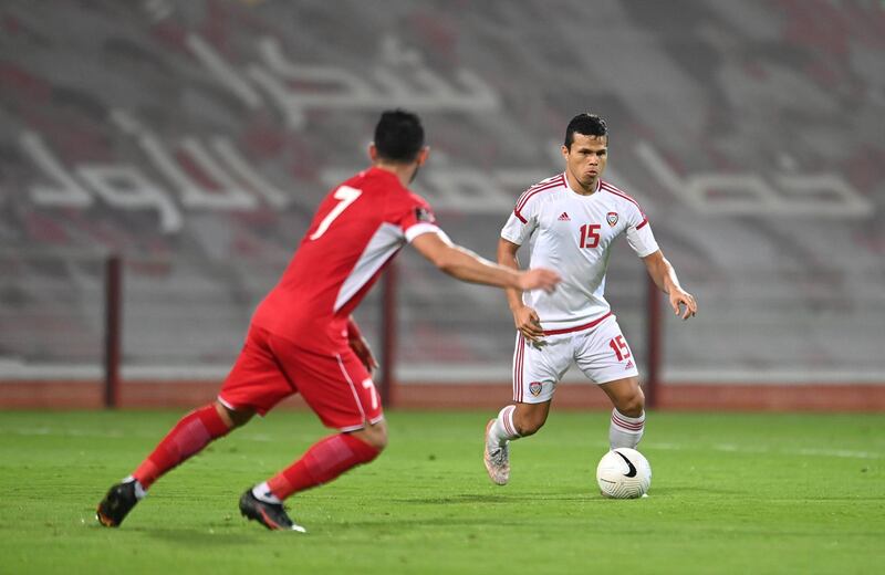 Dubai / Monday May 24, 2021: Our first national football team defeated its Jordanian counterpart by five goals to one goal in the international friendly match that took place today at Rashid Stadium at Al-Ahly Youth Club in Dubai in the final rehearsal for Al-Abyad in preparation for the joint Asian qualifiers for the 2022 World Cup Finals and Cup Finals Asia 2023, which will be held in the country from the third of next June. Courtesy UAE FA