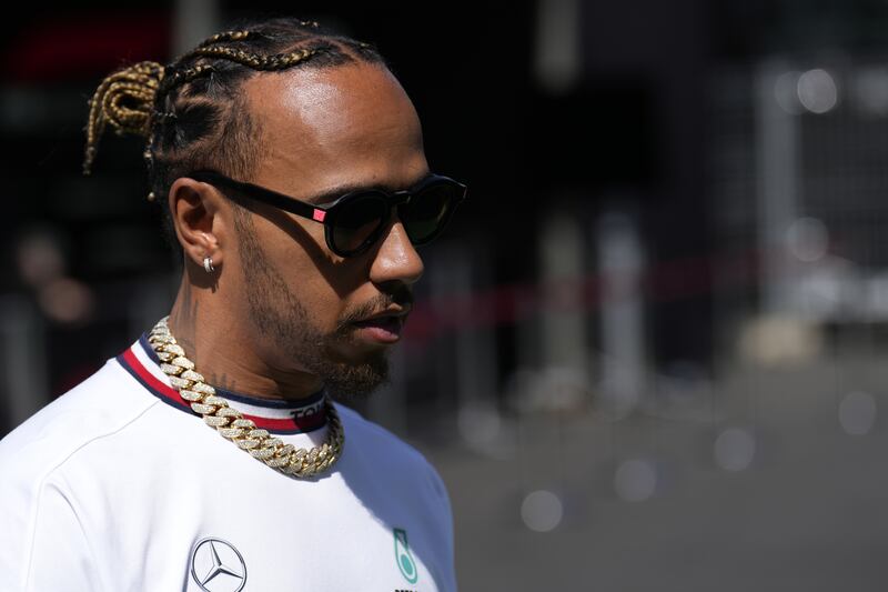 Lewis Hamilton of Mercedes could only make sixth place on the grid for the Spanish Grand Prix. EPA