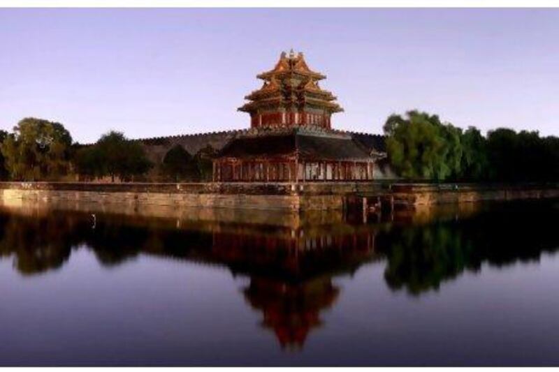 A tower on the north-west corner of the Forbidden City in Beijing, just one of the sights included in a 21-day tour of China. Nelson Ching / Bloomberg News