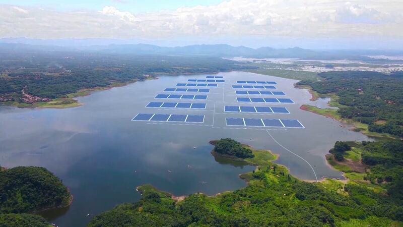 Indonesia’s first utility-scale floating solar power plant. Masdar is currently active in more than 40 countries with a total renewable capacity of 15 gigawatts. Photo: Masdar