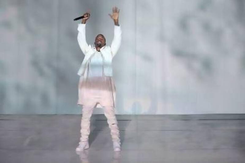 Kanye West performed at the du Arena on Yas Island on Thursday night. Delores Johnson / The National