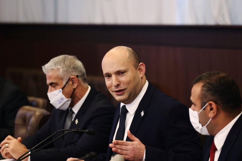 Israeli Prime Minister Naftali Bennett said it was necessary to keep pressure on Iran. EPA