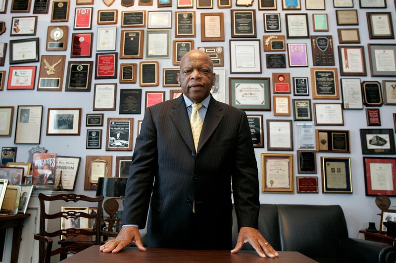 US Representative John Lewis at his office on Capitol Hill on  May 10, 2007. AP Photo