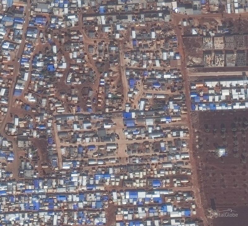 Idlib Displacement Camp A. This image was taken on 02/12/2019. Courtesy Digital Globe
