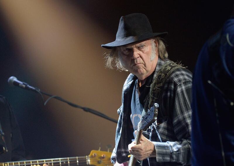 Neil Young performs onstage at the 4th Annual Light Up The Blues at the Pantages Theatre in May in Hollywood, California. Kevork Djansezian / Getty Images for Autism Speaks / AFP