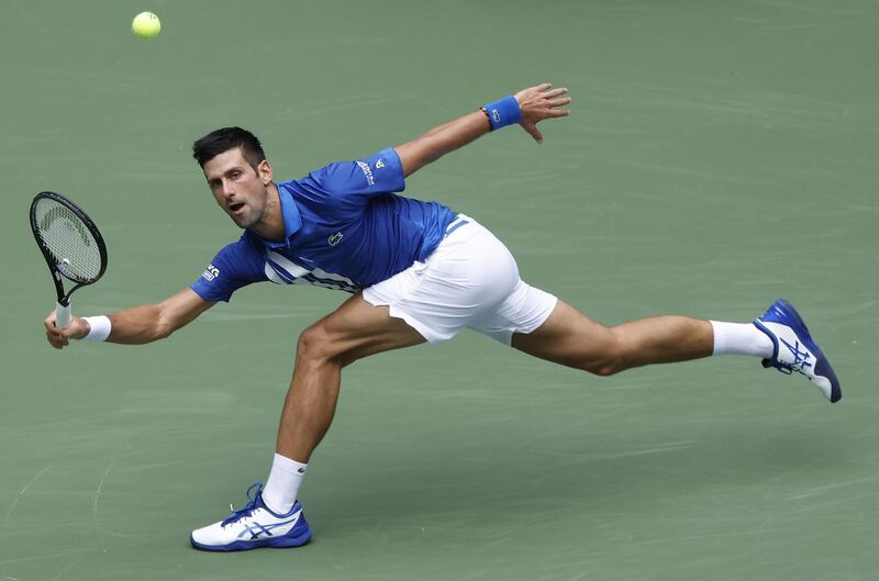 Novak Djokovic on his way to victory over Kyle Edmund at the US Open in New York on Wednesday, Septemeber 2. EPA