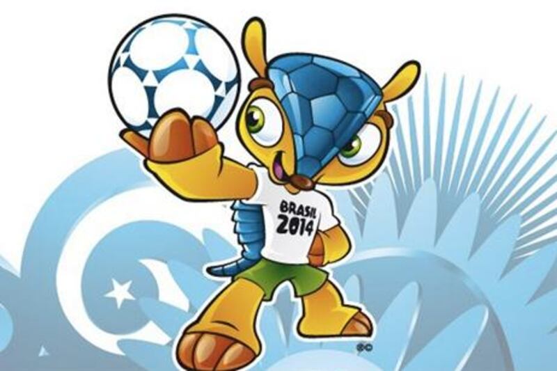 The as-yet unnamed armadillo mascot for the 2014 World Cup