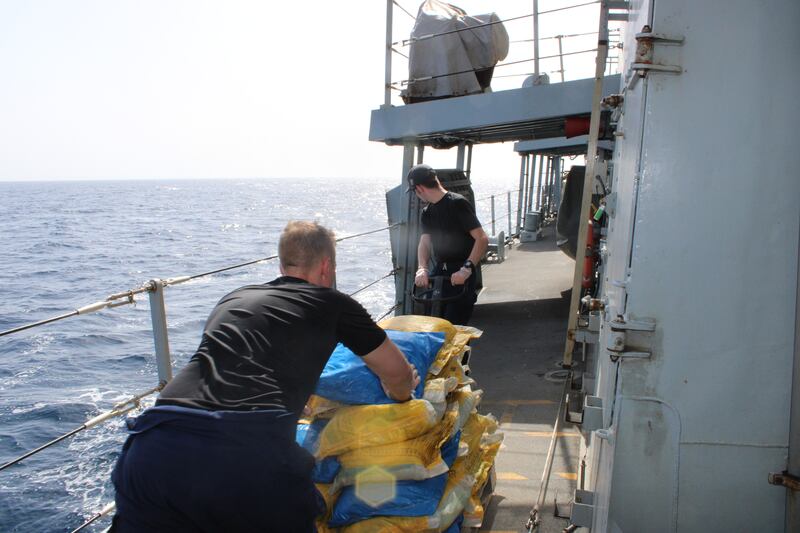 Drugs seized by HMS Lancaster