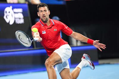 Novak Djokovic was a comfortable winner against Zhang Zhizhen. AFP