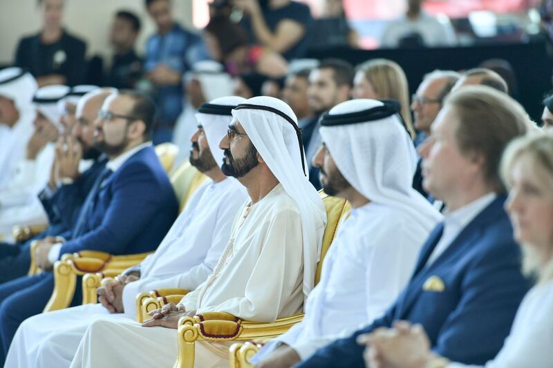 Vice President, Prime Minister of the UAE and Ruler of Dubai His Highness Sheikh Mohammed bin Rashid Al Maktoum attended the Post Position Draw for the Dubai World Cup 2018, which will take place on Saturday 31st March, at Meydan Race Course in Dubai. Wam