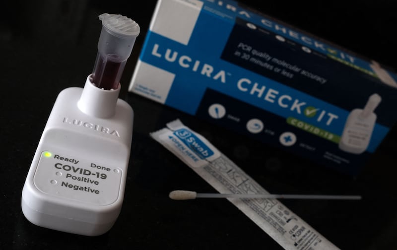 A Lucira home testing kit. Lucira Health grew rapidly as the Covid-19 pandemic spread around the world. AFP