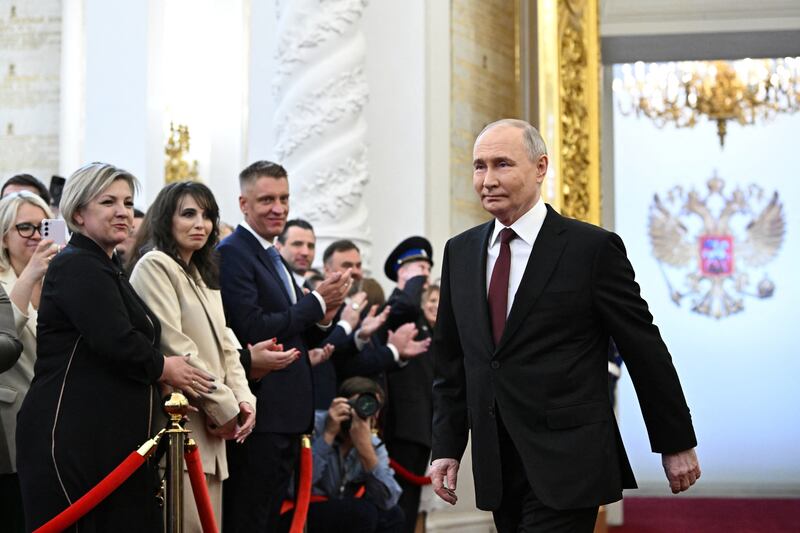 Mr Putin was inaugurated for his fourth term as Russia's leader. Reuters