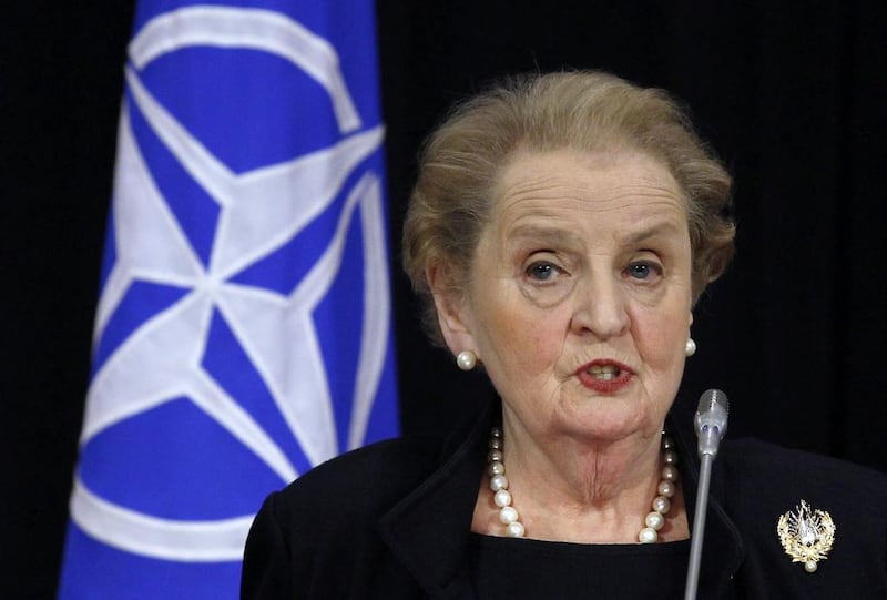 Albright addresses a news conference at the Nato headquarters in Brussels in 2010. Reuters