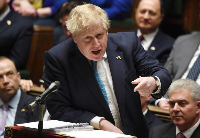 Britain's Prime Minister, Boris Johnson, in the House of Commons, London, on March 9. AFP