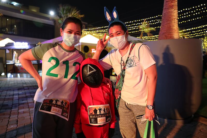 'Squid Game' costumes proved to be popular at Halloween Run