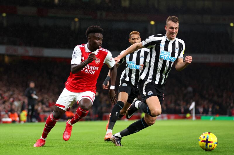 Dan Burn 6: Skinned by Saka early on and needed Pope to prevent Arsenal man giving side very early. Big defender needed help dealing with attacker and was given ample support by Joelinton and Willock. Could have conceded penalty after break for pulling shirt of Gabriel. Getty