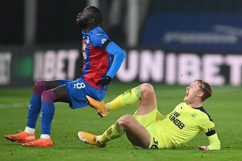 Cheikhou Kouyate - 6: Back in preferred midfield role and produced solid performance. One scuffed finish wide with half-chance in second half. Getty