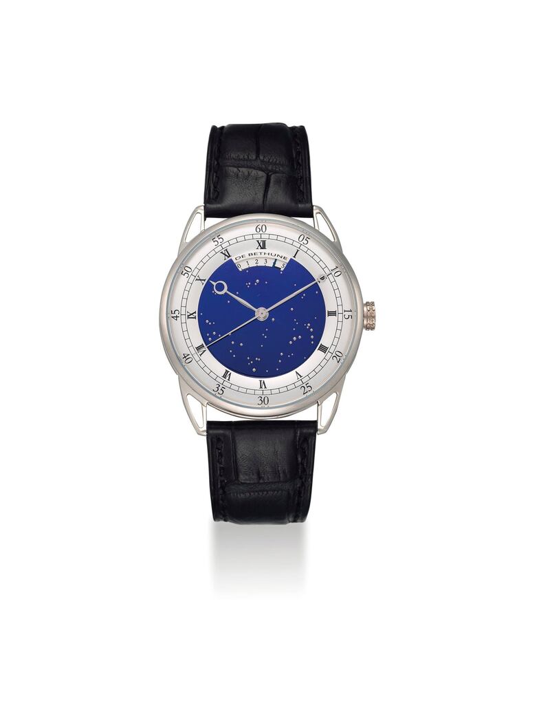 De Bethune Limited edition. Manufactured 2014. Price estimate: $120,000-220,000. Courtesy of Christie's