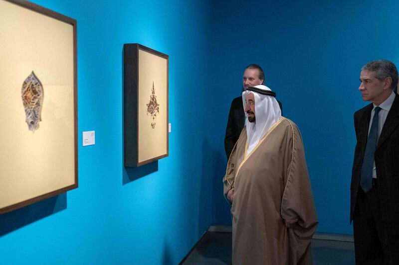 Dr. Sheikh Sultan bin Muhammad Al Qasimi, Supreme Council Member and Ruler of Sharjah, today inaugurated the 22nd edition of Sharjah Islamic Arts Festival, under the theme, ‘Prospect’ organised by the Cultural Affairs Department at the Sharjah Department of Culture, at the Sharjah Art Museum. WAM