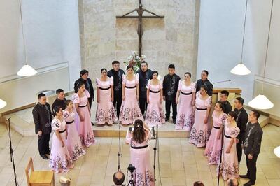 The Christian Voices Chorale perform at St Mary's Church before social distancing measures were enforced in the UAE. Courtesy: The Christian Voices Chorale