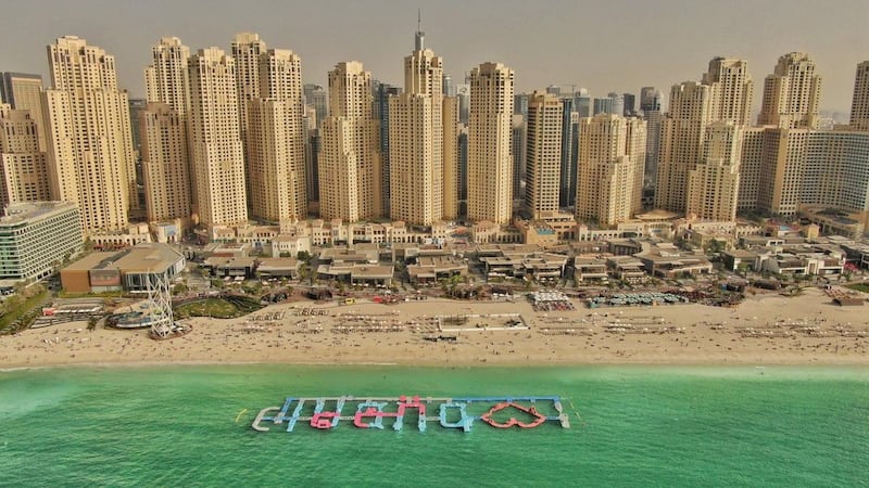 An overview of the JBR area. Twitter / Dubai Media Office