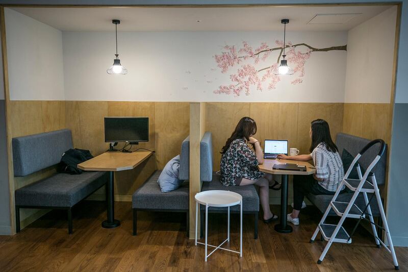 Viva Republica employees work at their office in Seoul, South Korea, on Thursday, June 14, 2018. The company's app Toss, which is similar to Venmo and lets users send each other as much as 2 million won ($1,822) a day, made a splash in South Korea by cutting the time needed for transfers to seconds. Photographer: Jean Chung/Bloomberg