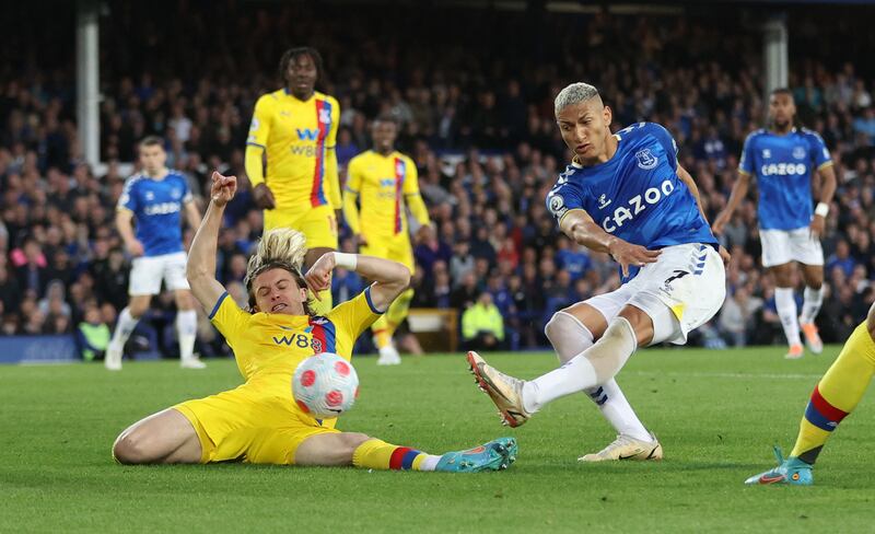 Everton's Richarlison scores their second goal. Action Images