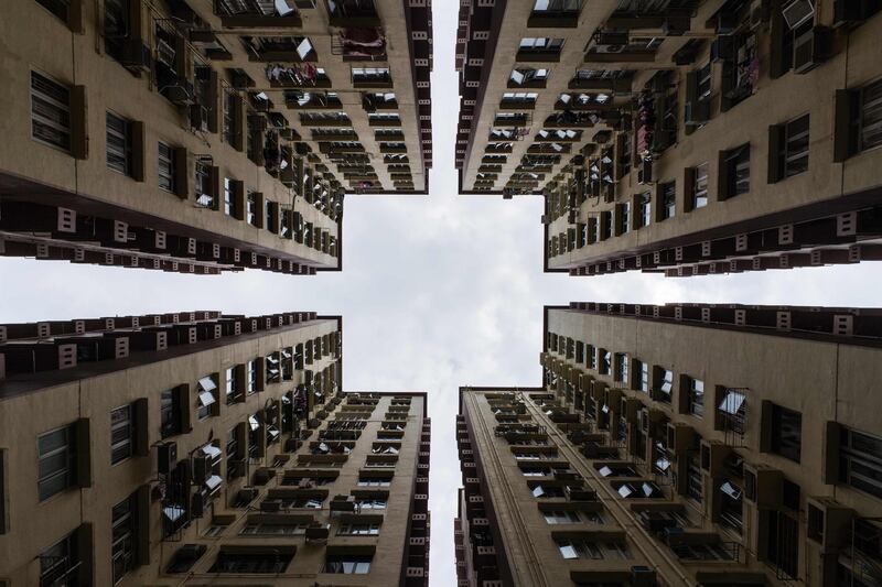 A group of residential buildings is seen in Hong Kong. Anthony Wallace/AFP