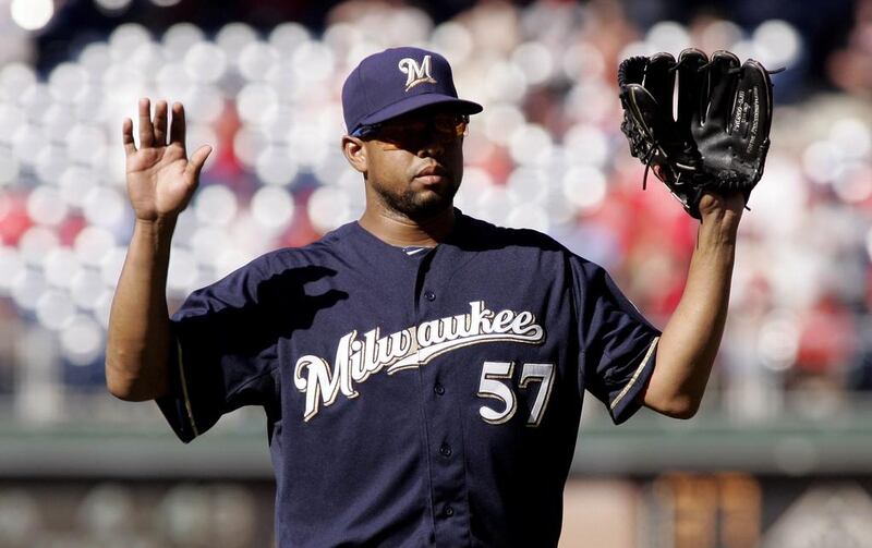 Francisco Rodriguez's spring training season will be delayed after he stepped on a cactus. Tom Mihalek / AP 