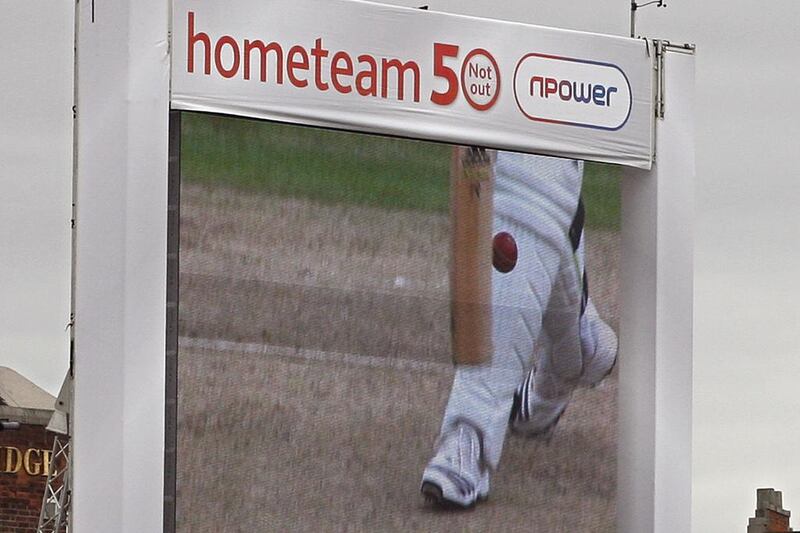 A look at a replay on the screen at Trent Bridge during a Test in 2010. Ian Kington / AFP