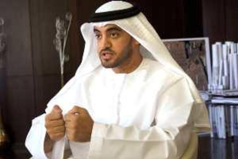March 11, 2009, Abu Dhabi, UAE - Falah Al Ahbabi, General Manager of the Abu Dhabi Urban Planning Council. Talking about the master plan of three projects that has been approved by the executive council, the most importantly the Capital District. *** Local Caption ***  MD_Falah_UPC6.jpg