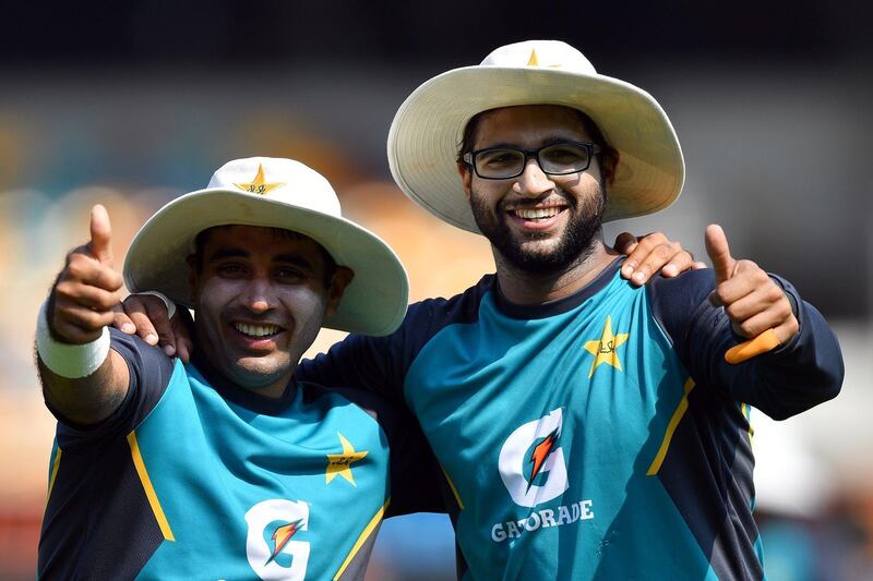 Pakistan's players Abid Ali, left, and Imam-ul-Haq. AFP