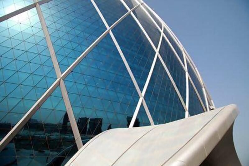 The headquarters of Aldar Properties in Abu Dhabi. Gabriela Maj / Bloomberg News