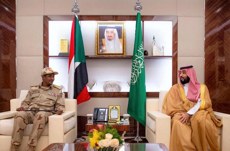 Saudi Crown Prince Mohammed bin Salman held talks in Jeddah with General Mohammed Hamdan Dagalo, the deputy head of Sudan's Transitional Military Council. Saudi Press Agency