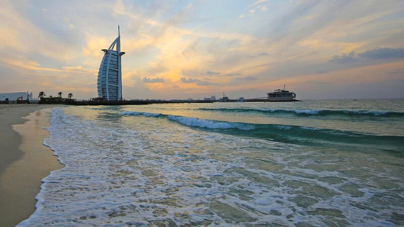 Beach views with Burj Al Arab. Courtesy Dubai Tourism