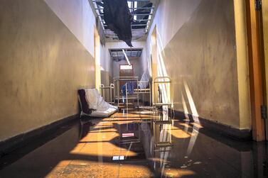 The flooded and destroyed maternity ward at the Centro de Saude Urbano da Ponta-Gea, the second-biggest hospital in Beira, Mozambique. March 22, 2019. Jack Moore / The National