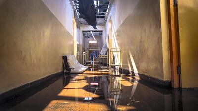 The flooded and destroyed maternity ward at the Centro de Saude Urbano da Ponta-Gea, the second-biggest hospital in Beira, Mozambique. March 22, 2019. Jack Moore / The National