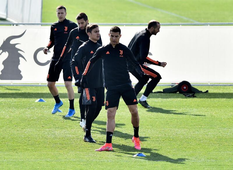 Cristiano Ronaldo during training ahead of the match against Porto that takes place on Wednesday in Portugal. Reuters