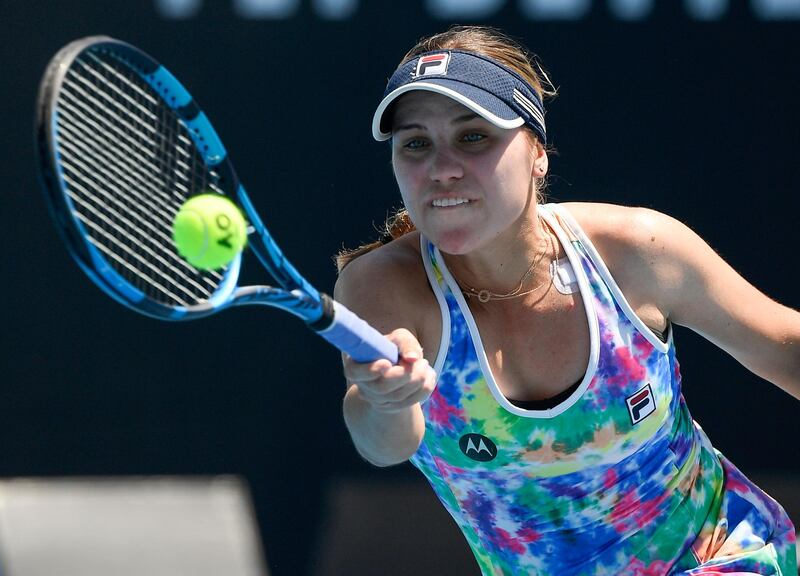 Sofia Kenin during her victory over Jessica Pegula at the Yarra Valley Classic. AP