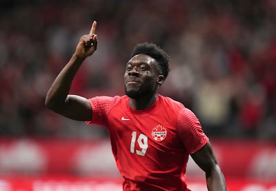 Bayern Munich's Alphonso Davies is a key player for Canada. AP