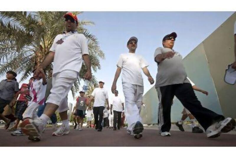 The Yalla Walk - Every Step is a Reward project is launched in Zabeel Park in Dubai yesterday. Jeff Topping / The National